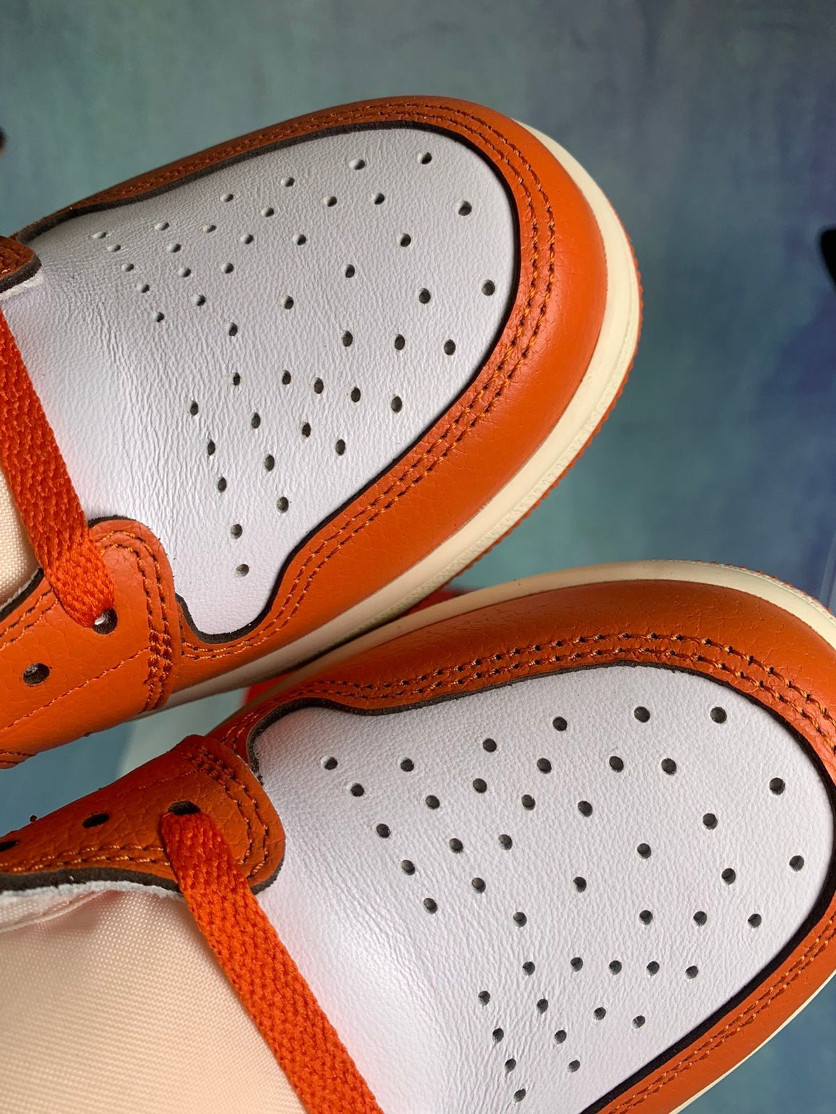 Air Jordan 1 High White-Orange Unisex Sneakers