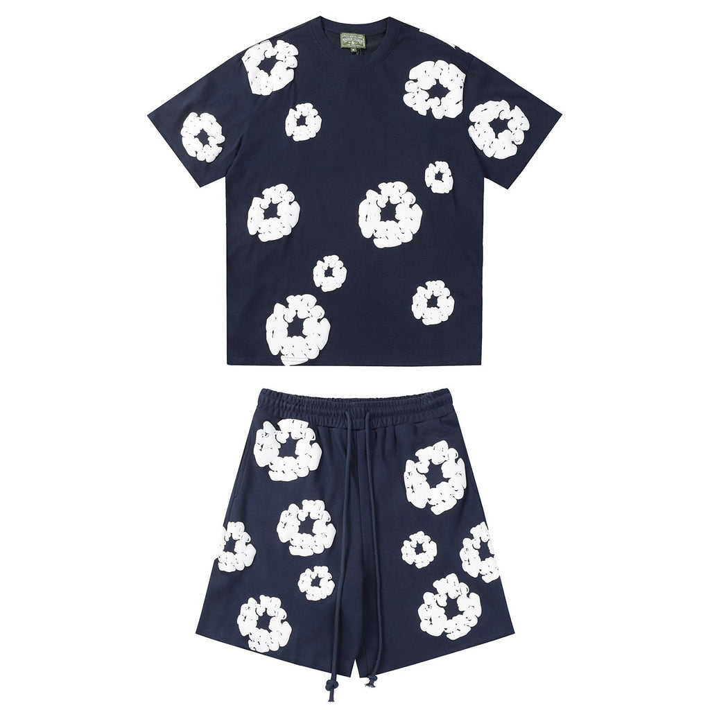 DENIM TEARS Floral Cloud Print Short-Sleeve Set