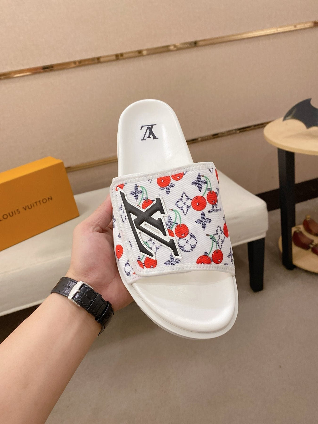 Louis Vuitton Graphic Print Slide Sandals