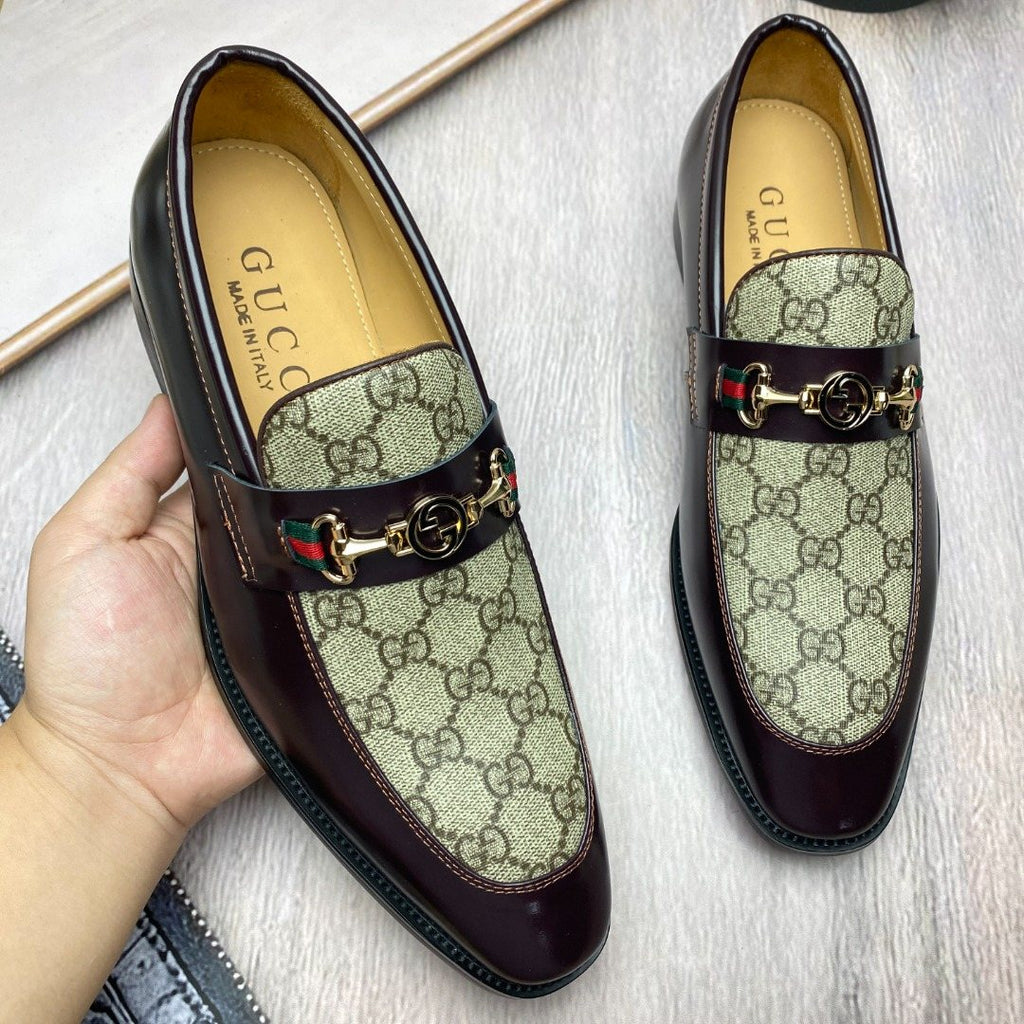 Gucci Horsebit Pattern Loafers